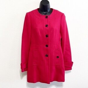 Banana Republic Woman Red Pea Coat Winter Jacket Size S
